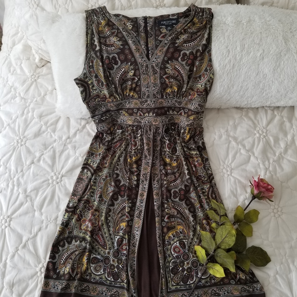 Perceptions paisley print dress
